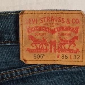 Levi's 505 men's jeans 36 x 32